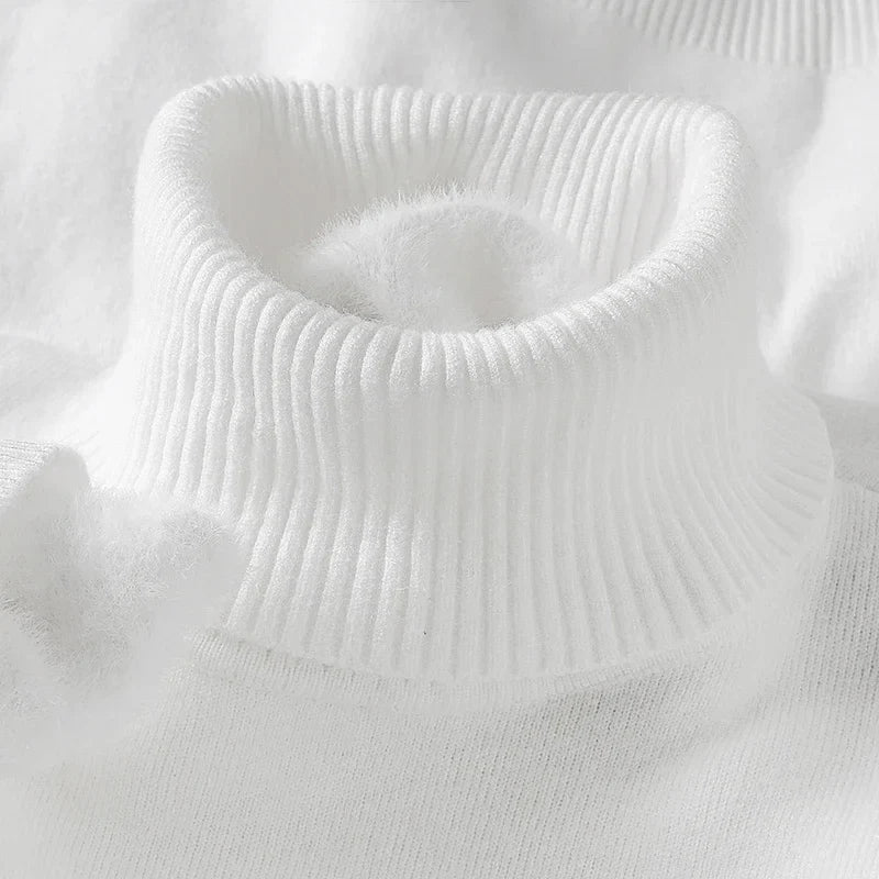 Yarrow Merino Flat-Knit Turtleneck