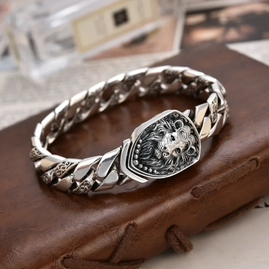 Province Lion Crest Silver Bracelet
