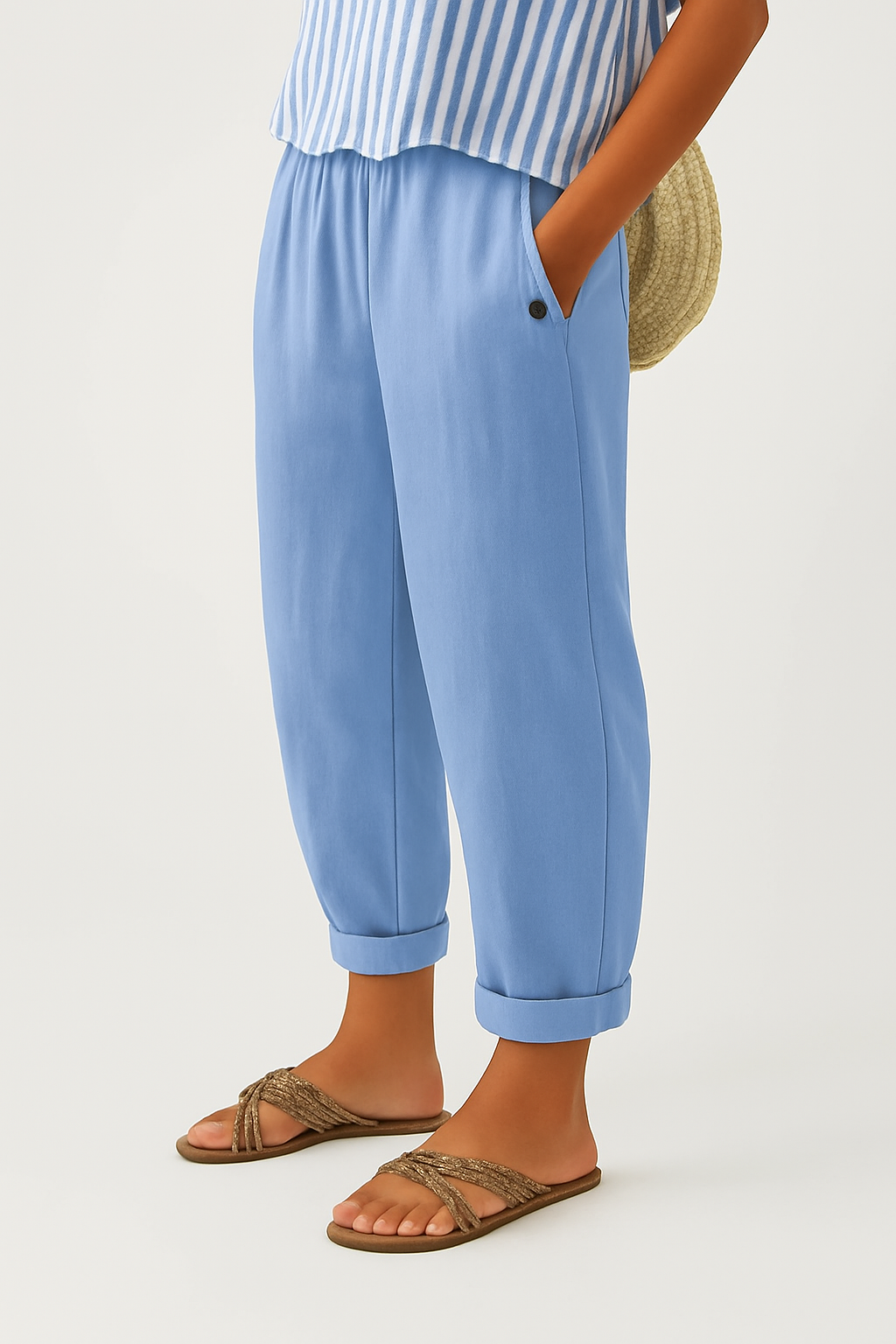 Apostles Cotton Linen Straight-Leg Trousers