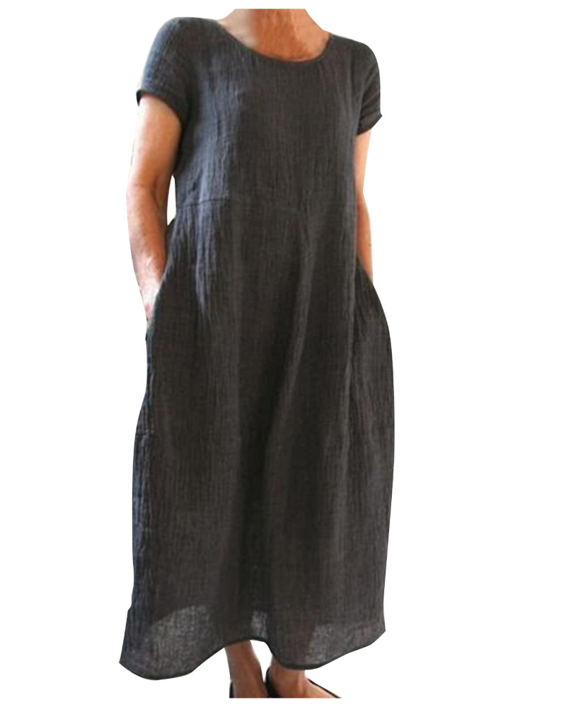Santorini Linen-Blend Maxi Dress