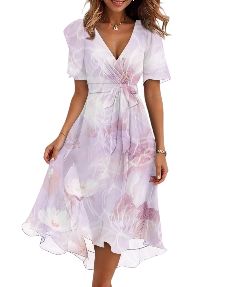Rosamund Floral Wrap Midi Dress