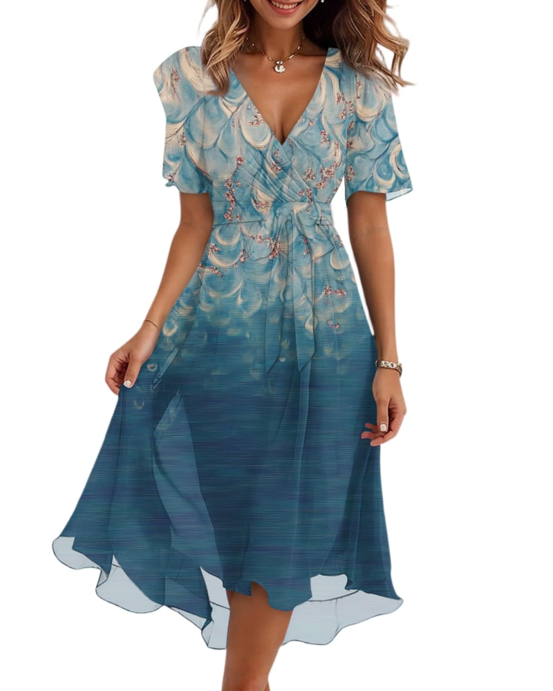 Rosamund Floral Wrap Midi Dress