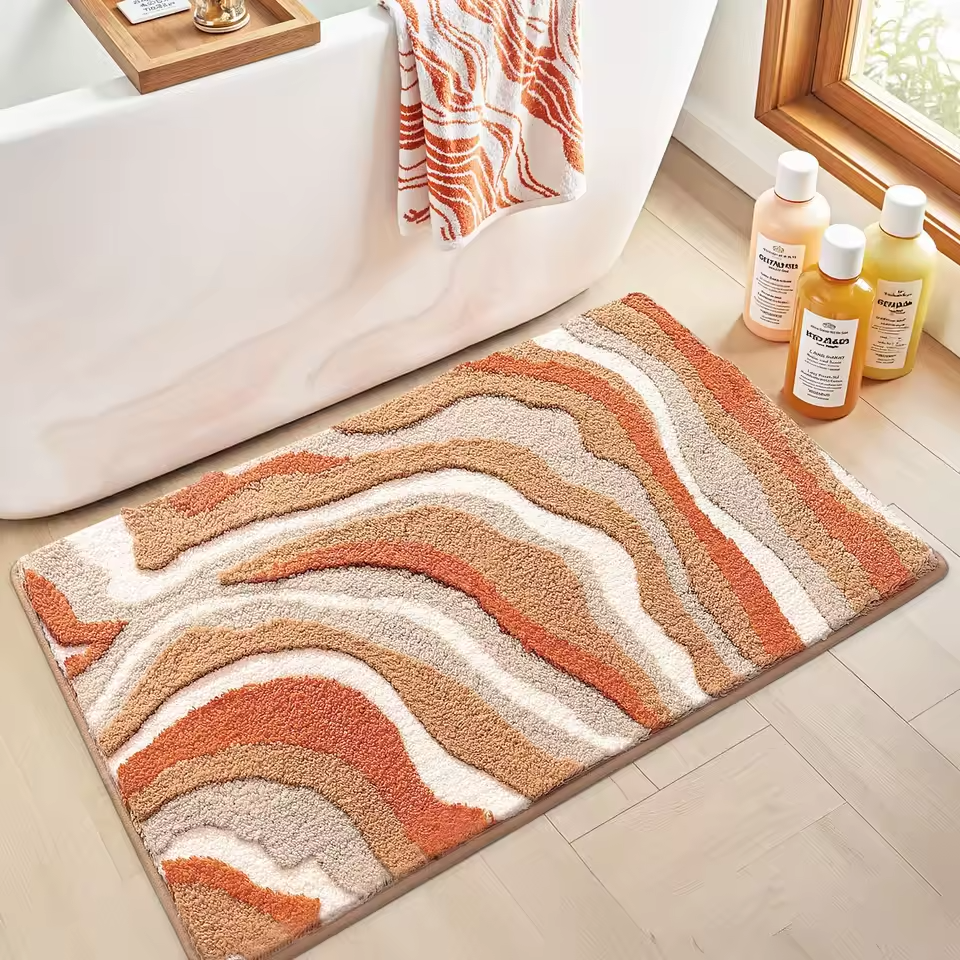 Bondi Wave Microfiber Bath Mat