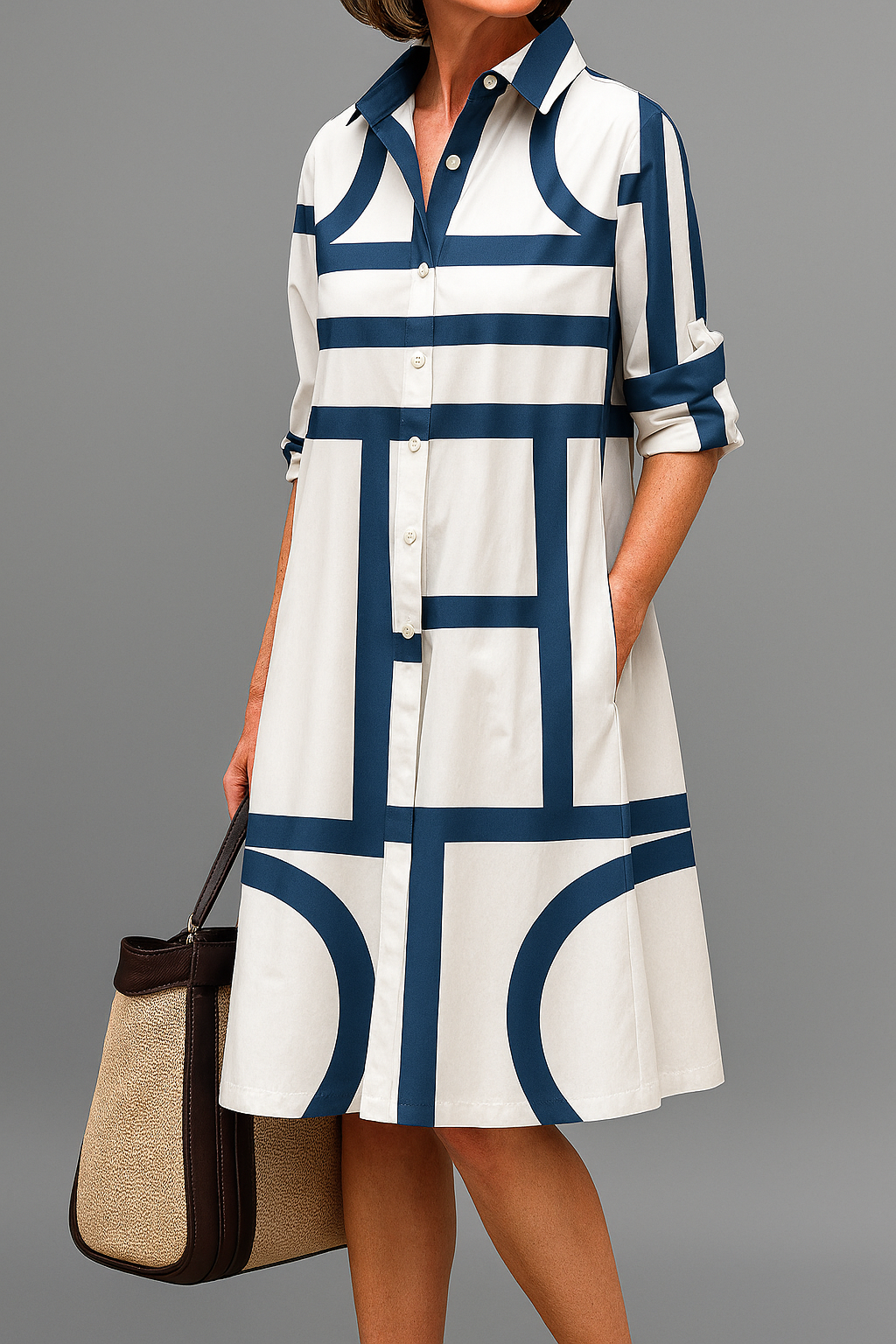 Portofino Graphic Midi Dress