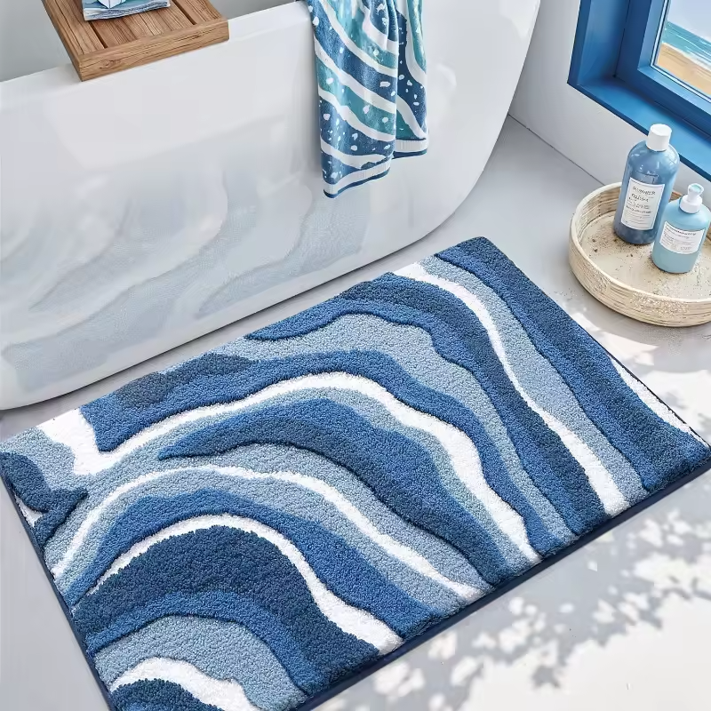 Bondi Wave Microfiber Bath Mat