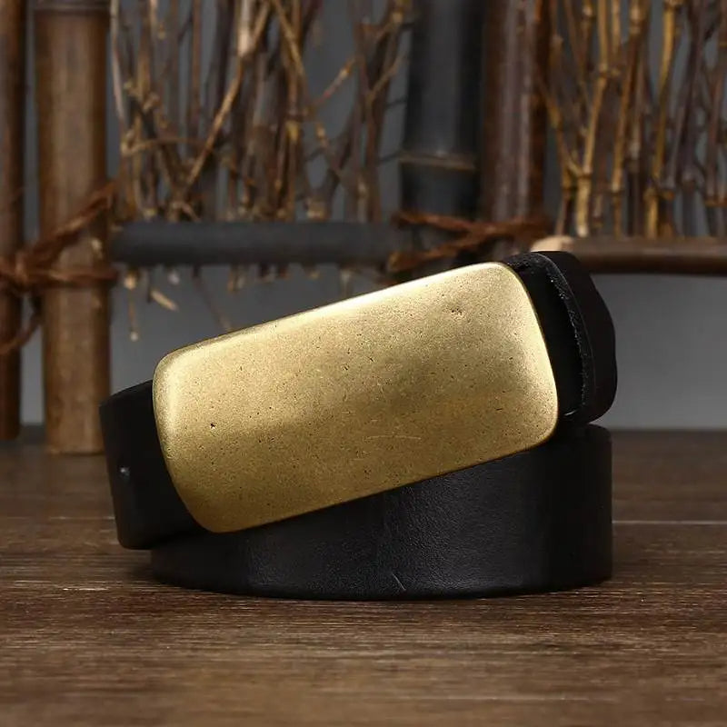 Lunenburg Leather Brass Belt