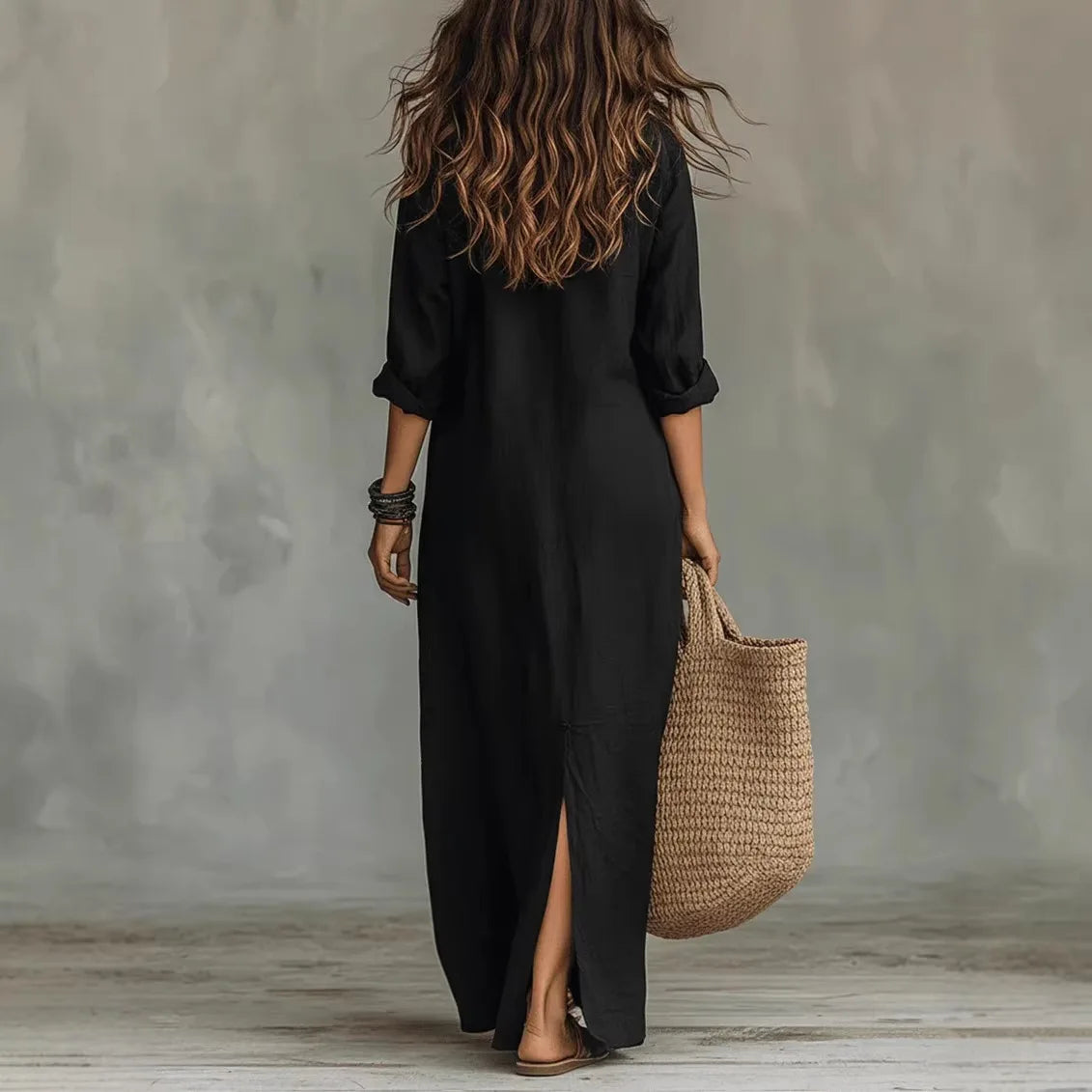 Seville Linen-Blend Shirt Dress