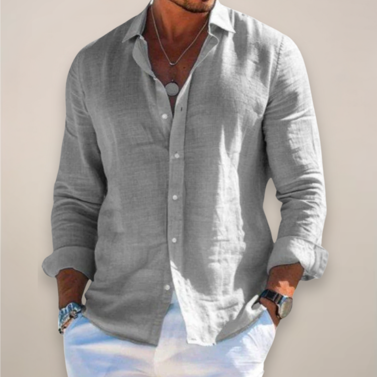 Vaelen Linen Button Shirt
