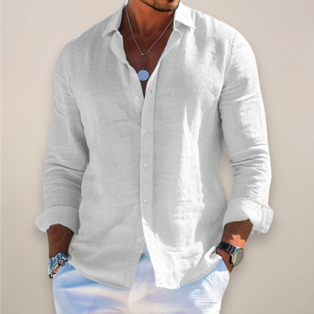 Vaelen Linen Button Shirt