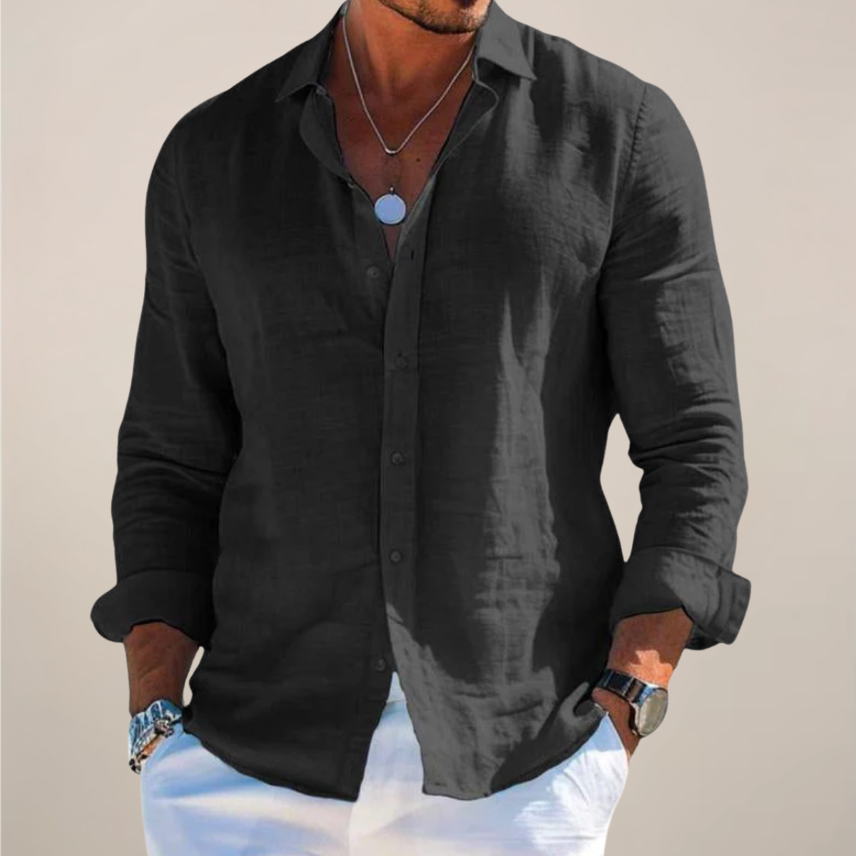 Vaelen Linen Button Shirt