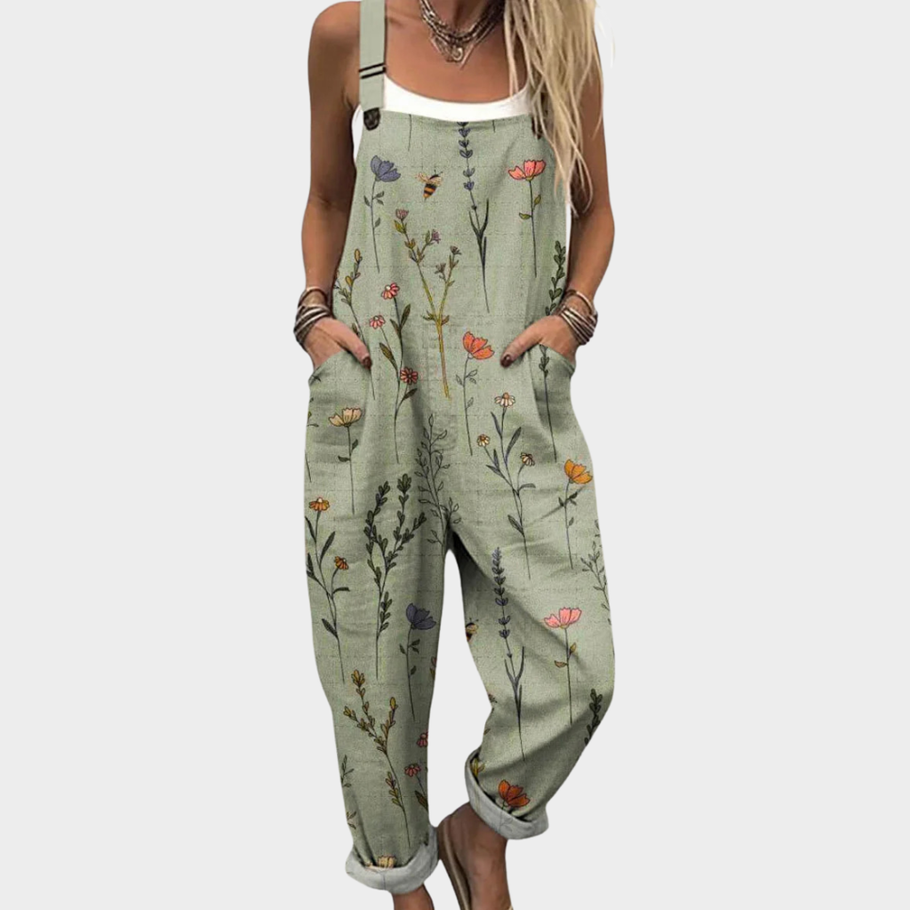 Botanical Dungaree Jumpsuit