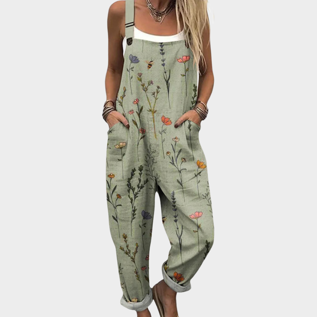 Botanical Dungaree Jumpsuit
