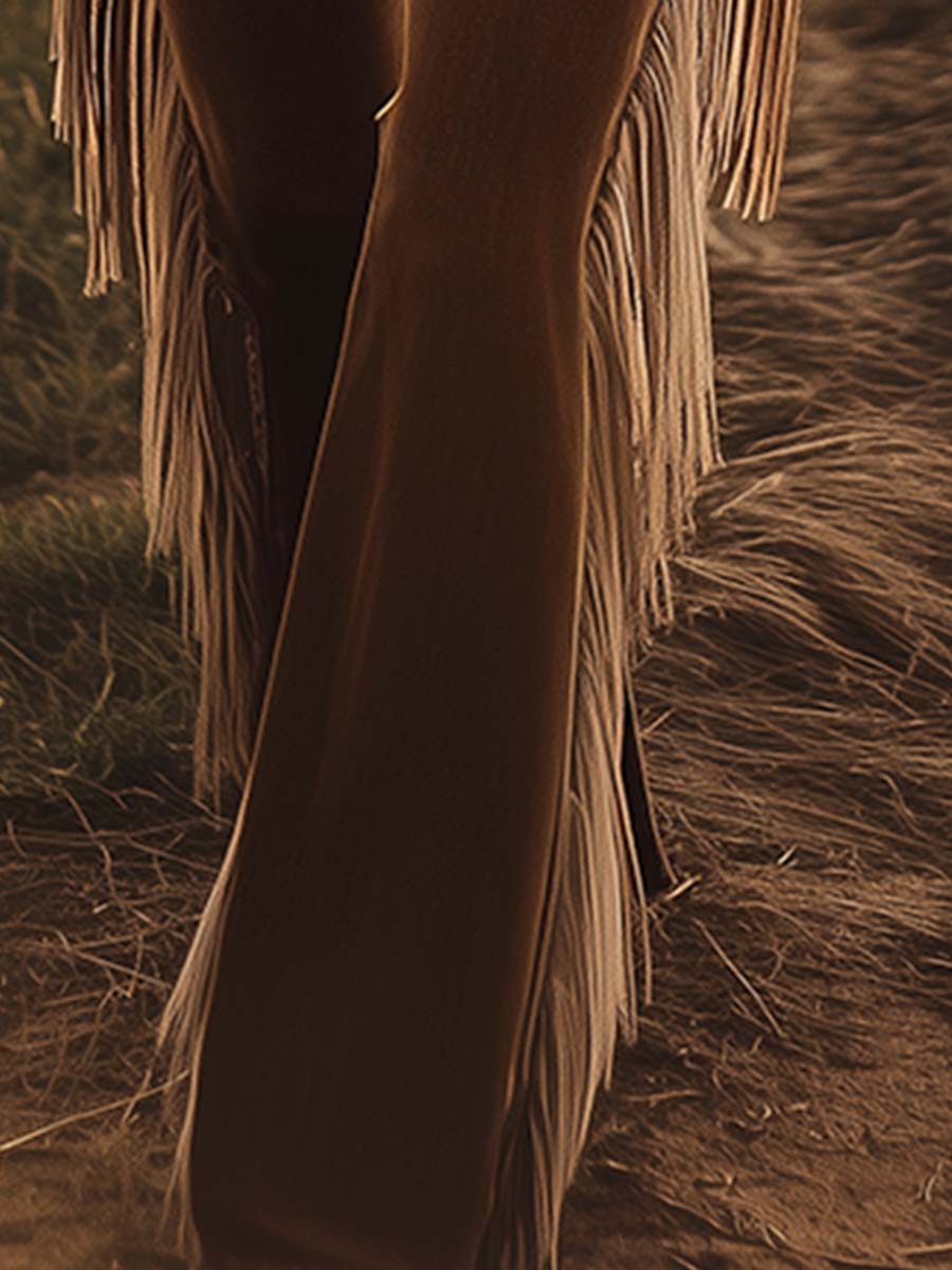 Calliope Fringe Flare Jeans
