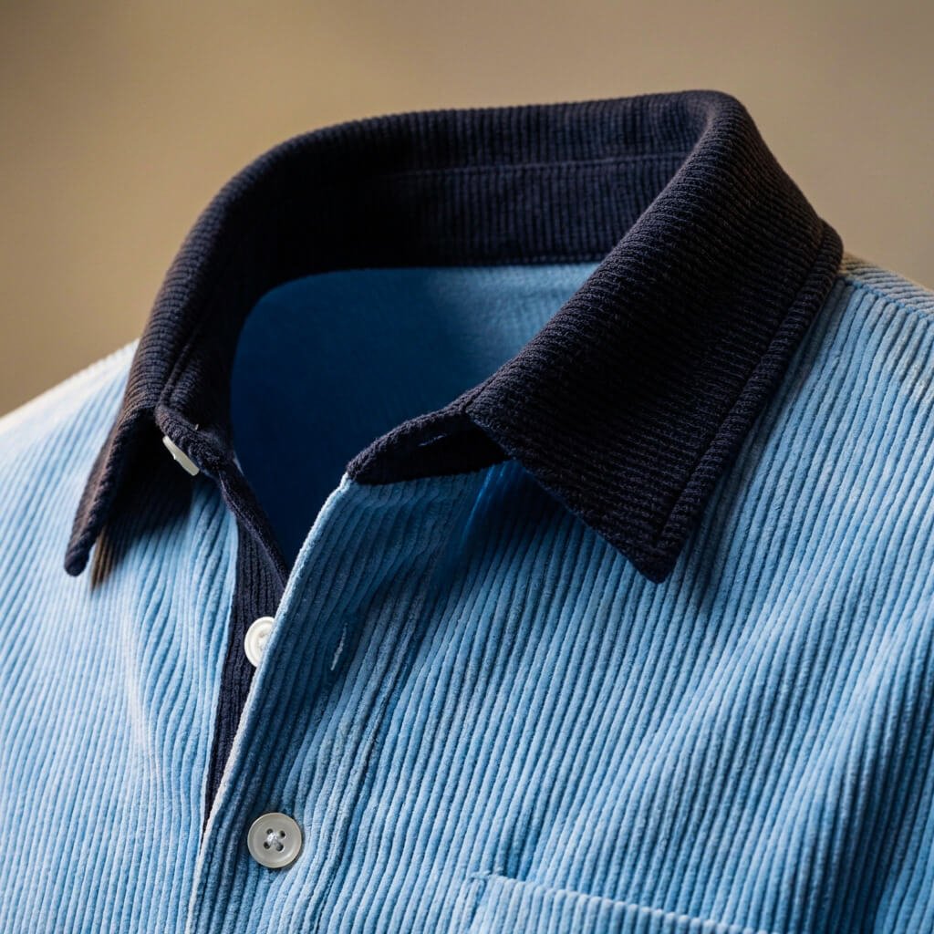 Cerchia Corduroy Long-Sleeve Polo