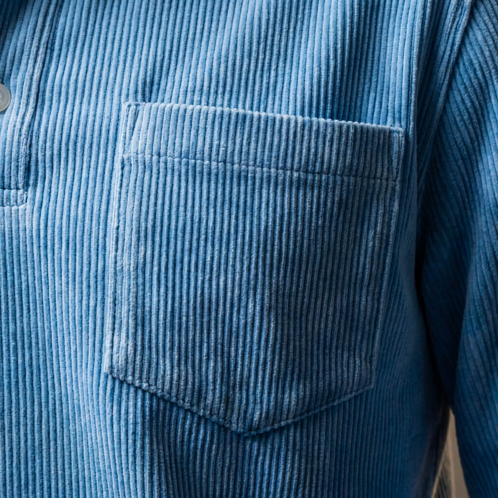 Cerchia Corduroy Long-Sleeve Polo