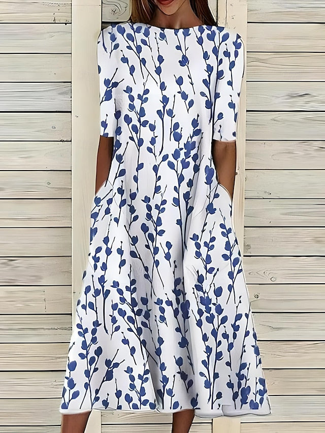 Ravello Coastal Bloom Midi Dress