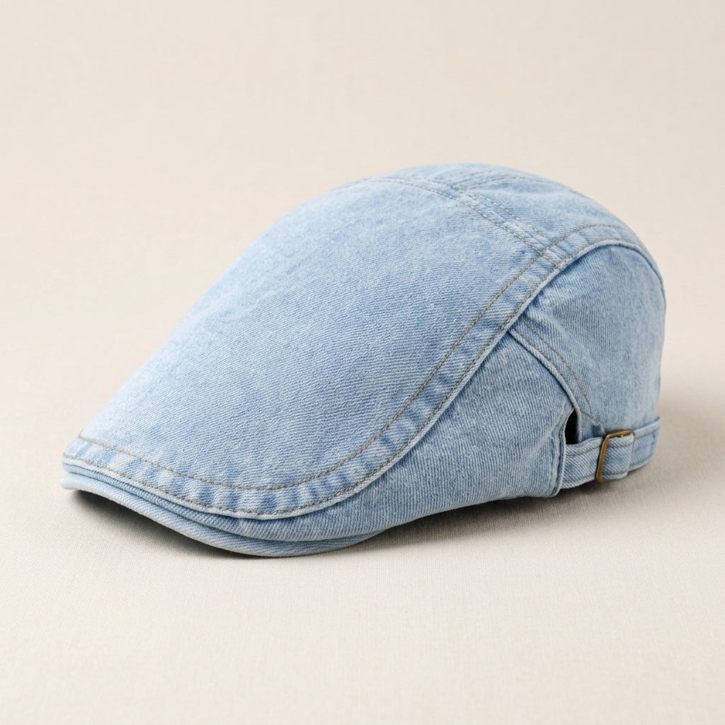Aster Denim Ivy Flat Cap