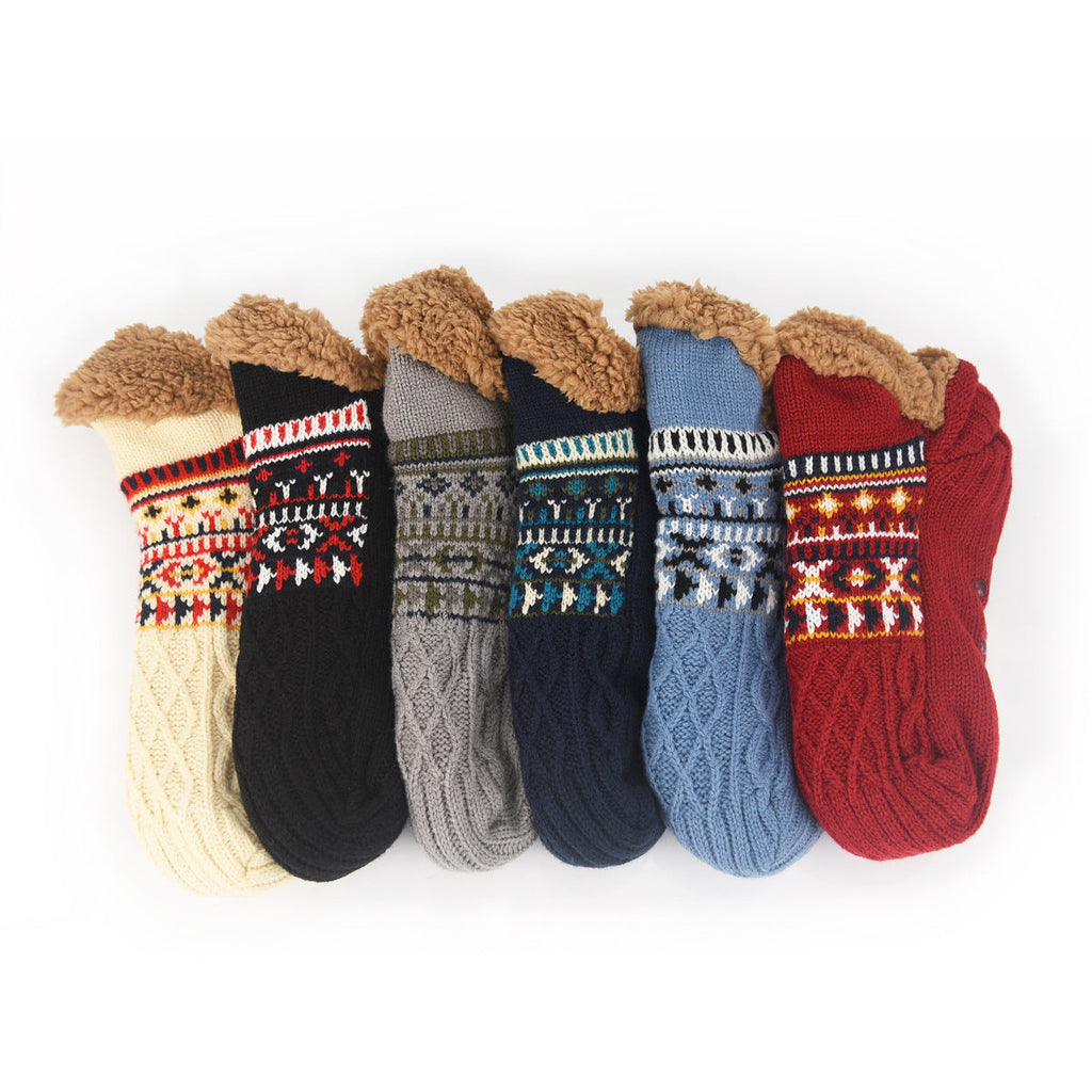 Heart Stitch Sherpa Socks