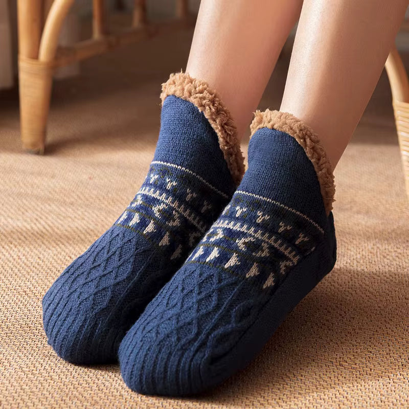Heart Stitch Sherpa Socks