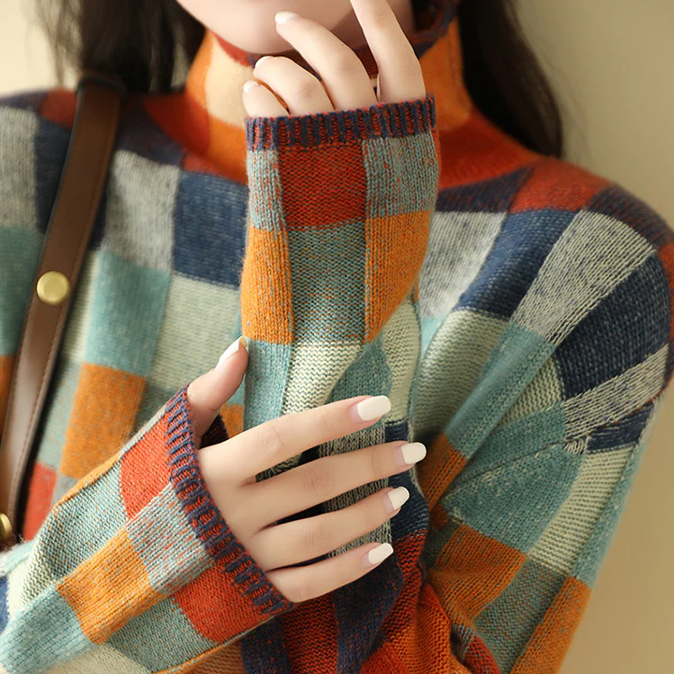 Polperro Patchwork Knit Sweater