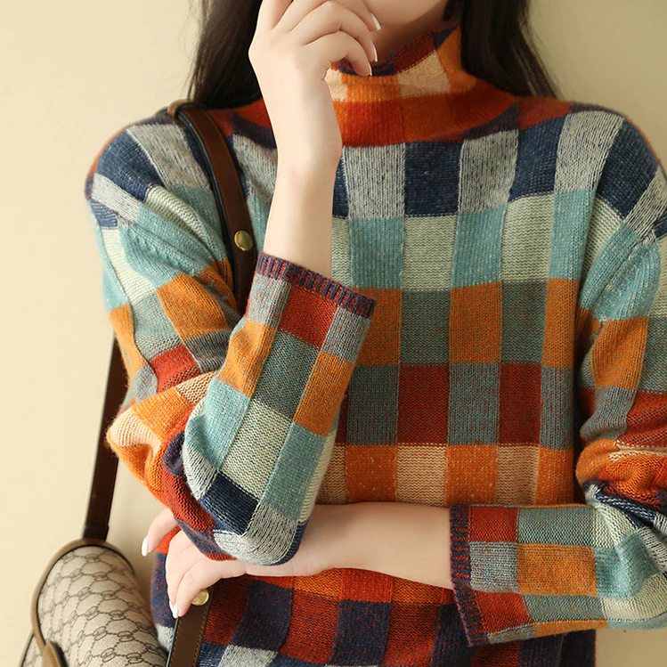 Polperro Patchwork Knit Sweater