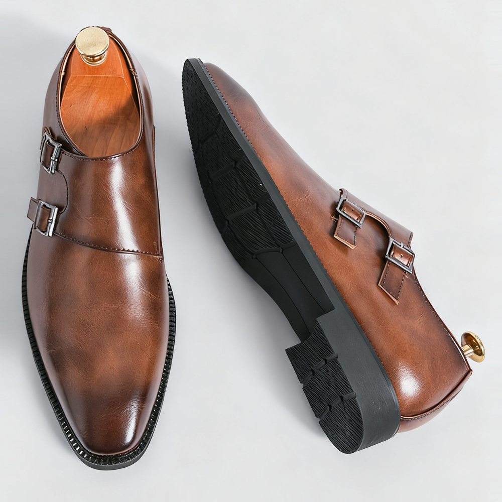 Belgravia Double Monk Leather Loafers
