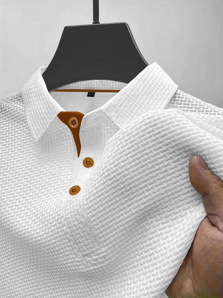 Taveuni Waffle-Knit Polo Shirt