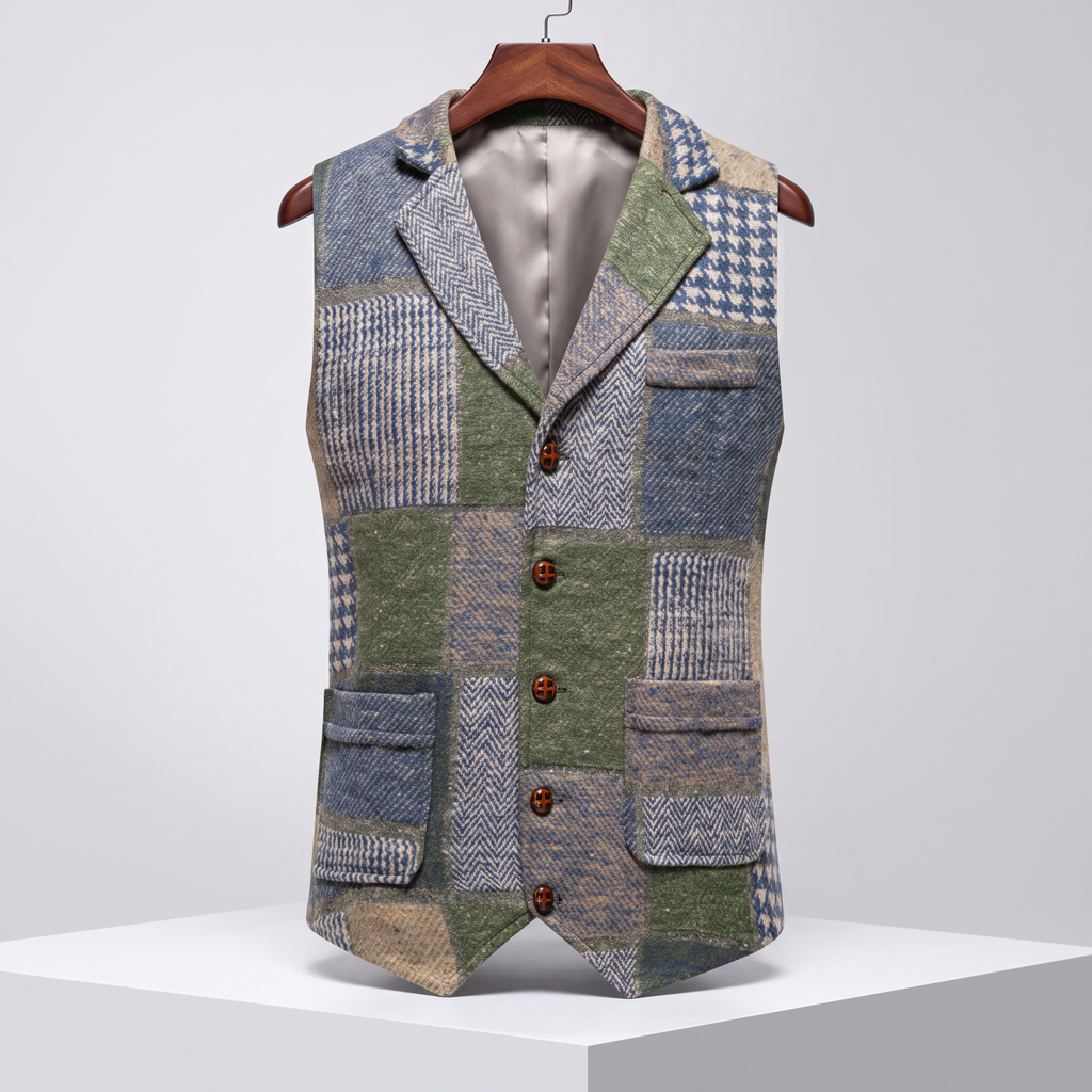 Charmwale Patchwork Tweed Vest