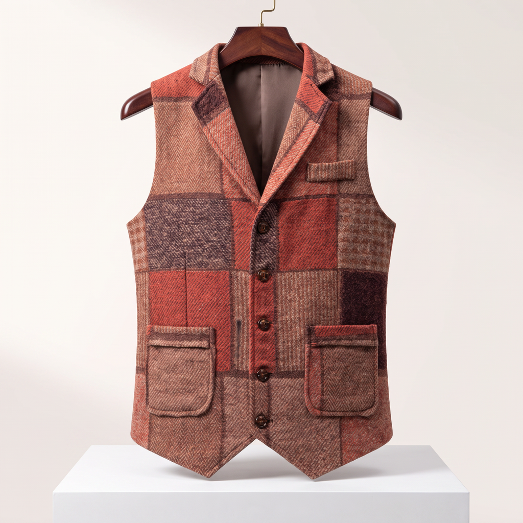 Charmwale Patchwork Tweed Vest