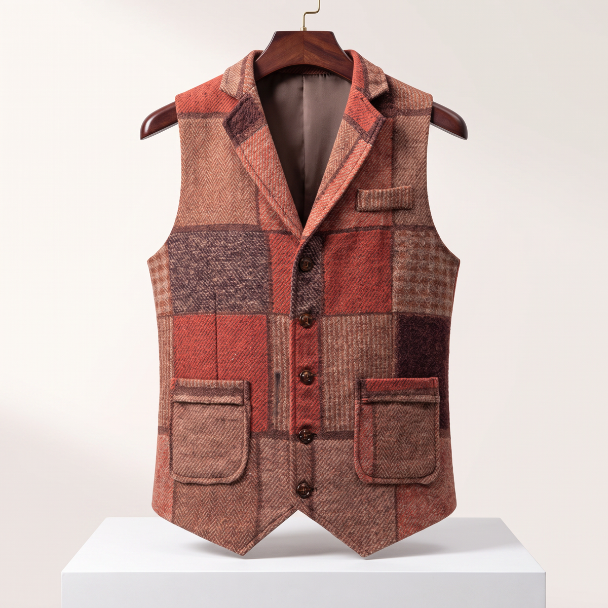 Charmwale Patchwork Tweed Vest