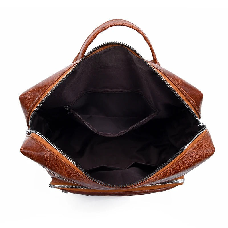 Annecy Convertible Leather Backpack