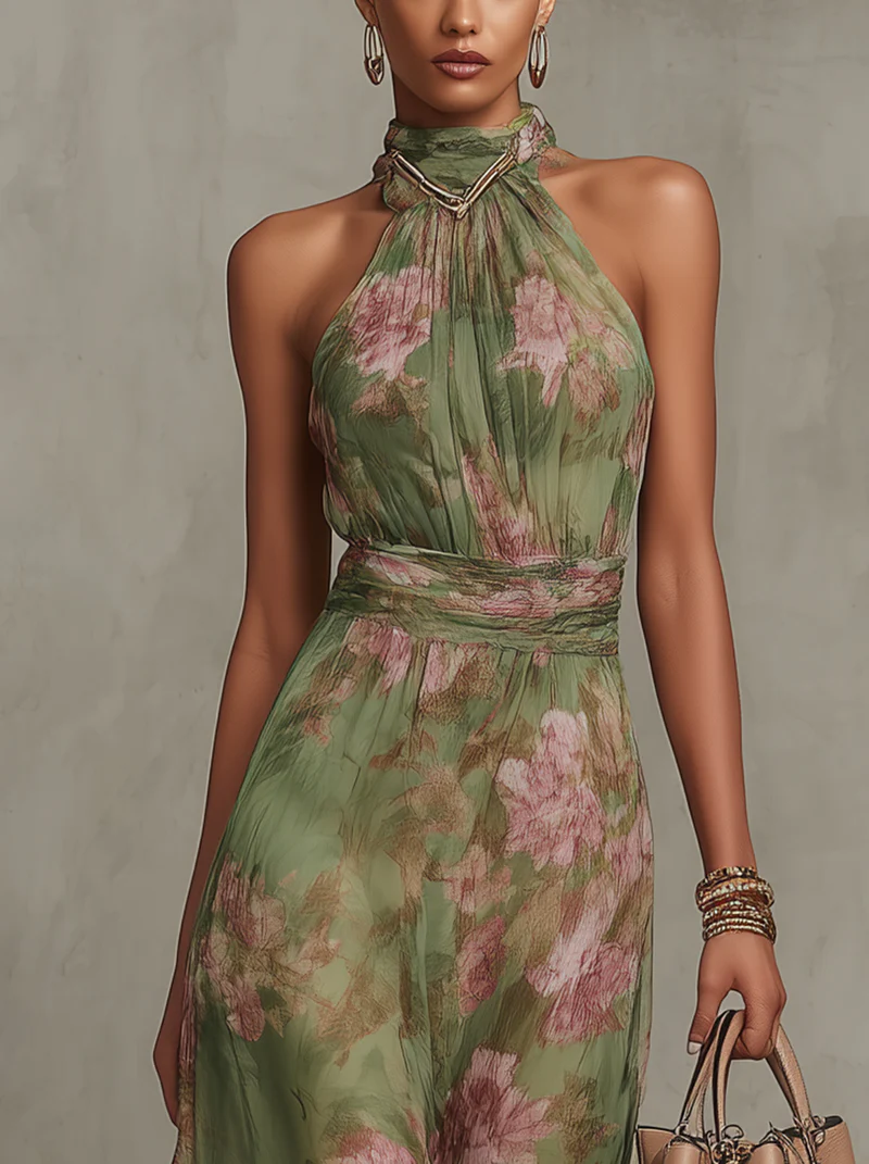 Bellagio Halter Maxi Dress