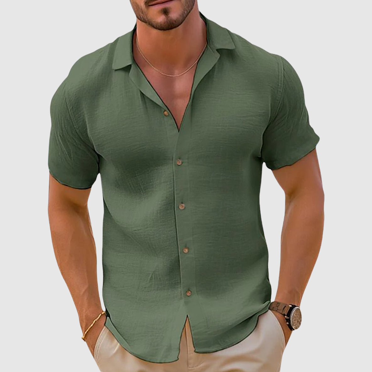 Cannes Linen-Blend Shirt