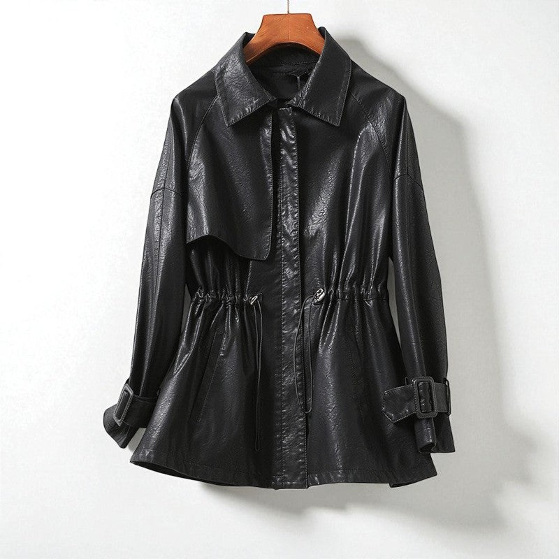 Mala Strana Cinched Leather Jacket