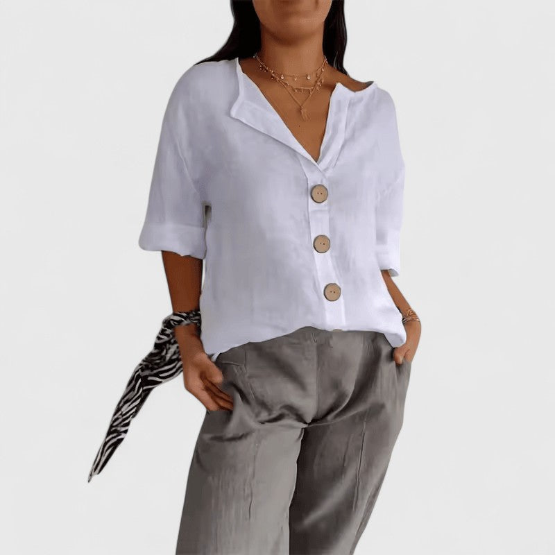 Astraea Button Tunic Blouse