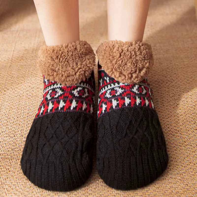 Heart Stitch Sherpa Socks