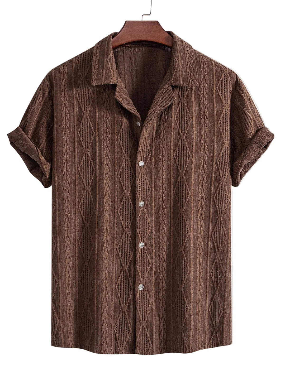 Meridian Textured Camp Collar Shirt