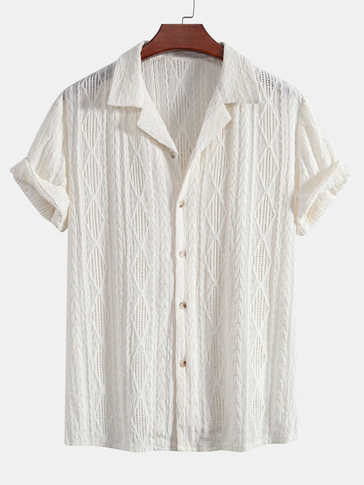 Meridian Textured Camp Collar Shirt