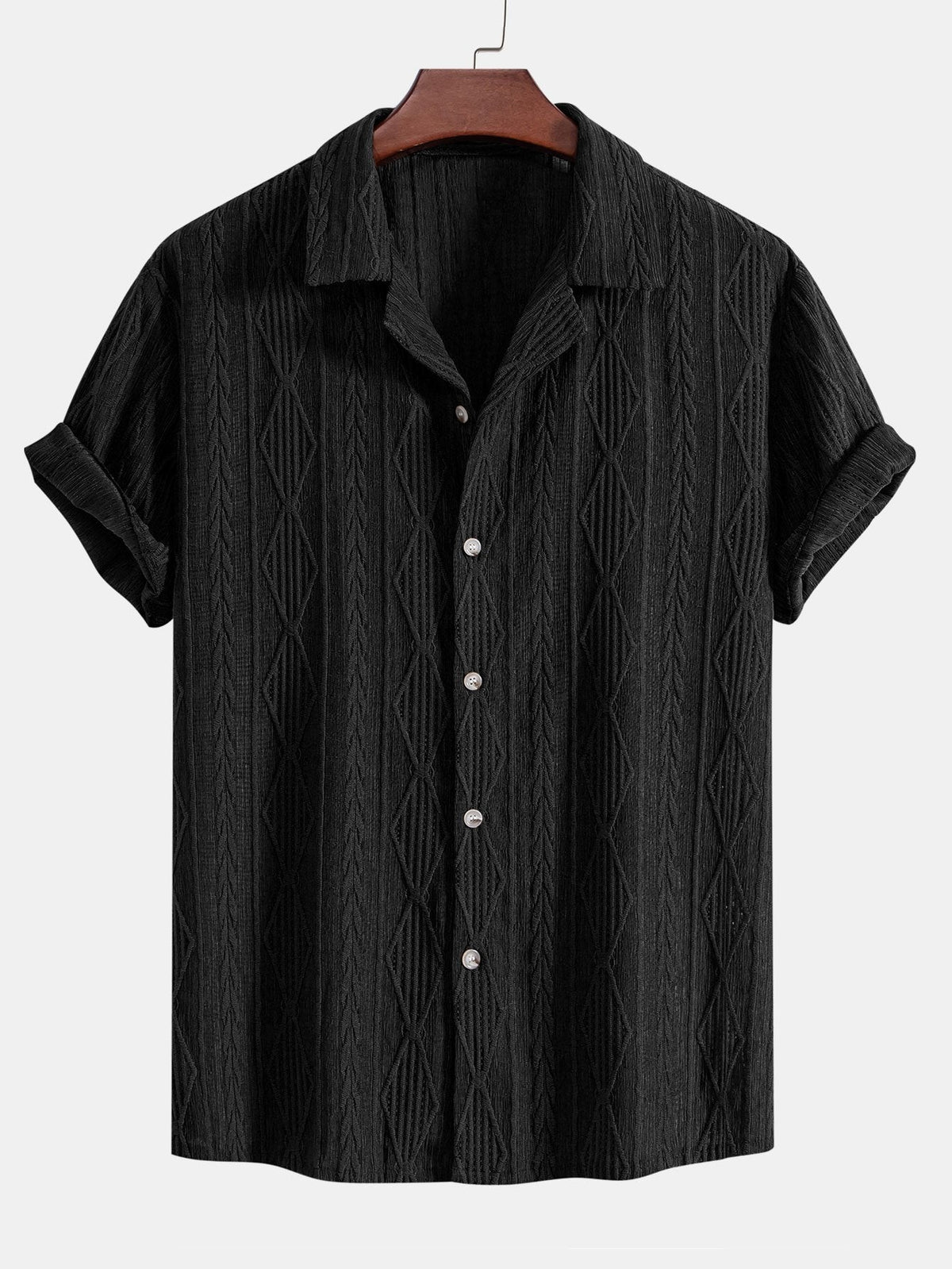 Meridian Textured Camp Collar Shirt