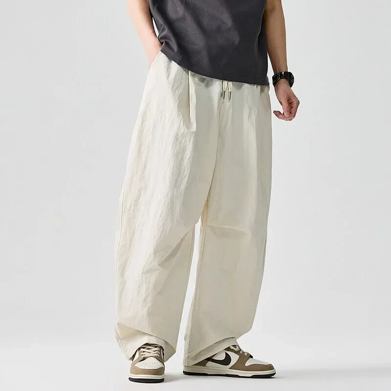Le Marais Wide-Leg Cotton-Linen Trousers