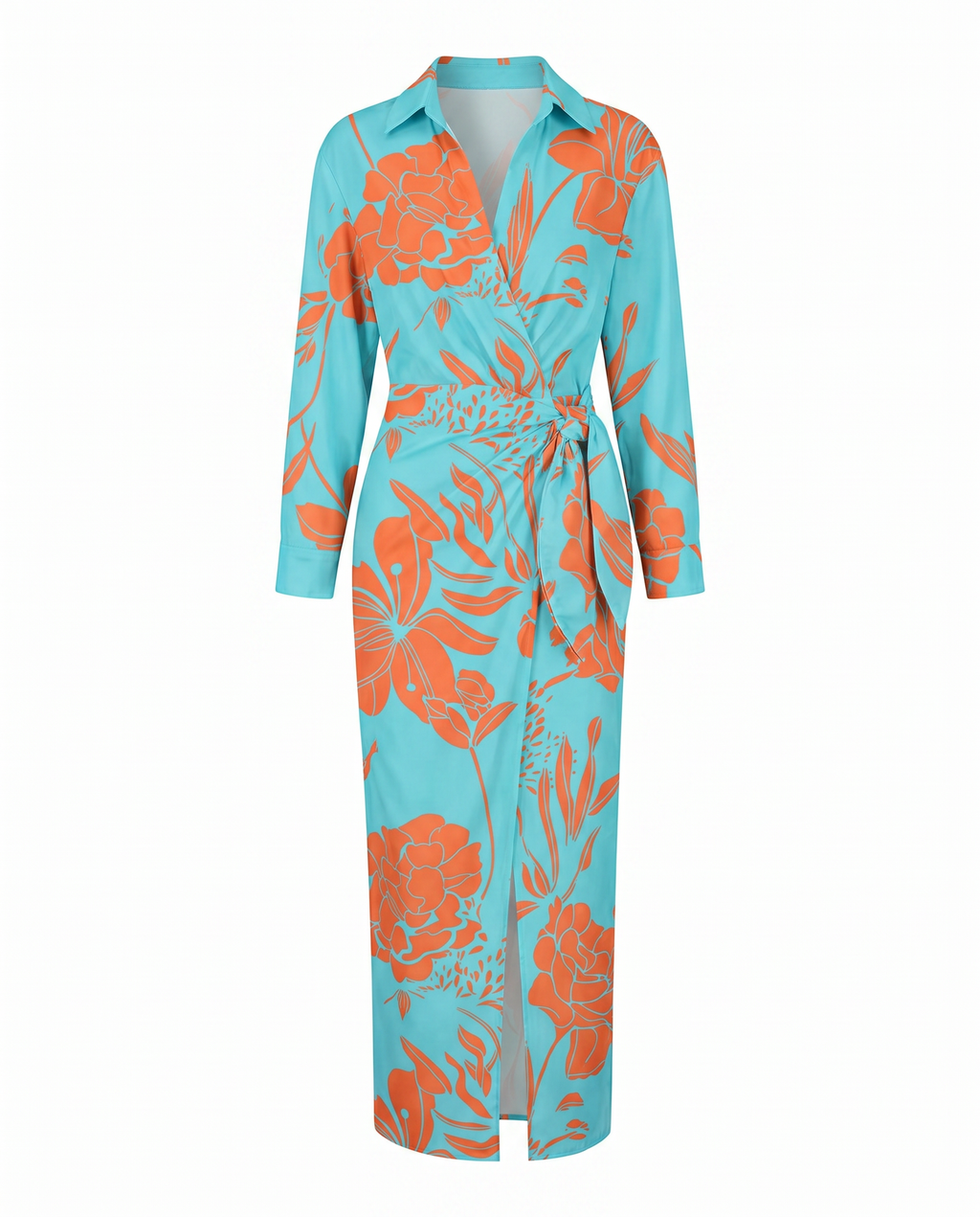Queensland Leaf-Print Maxi Dress