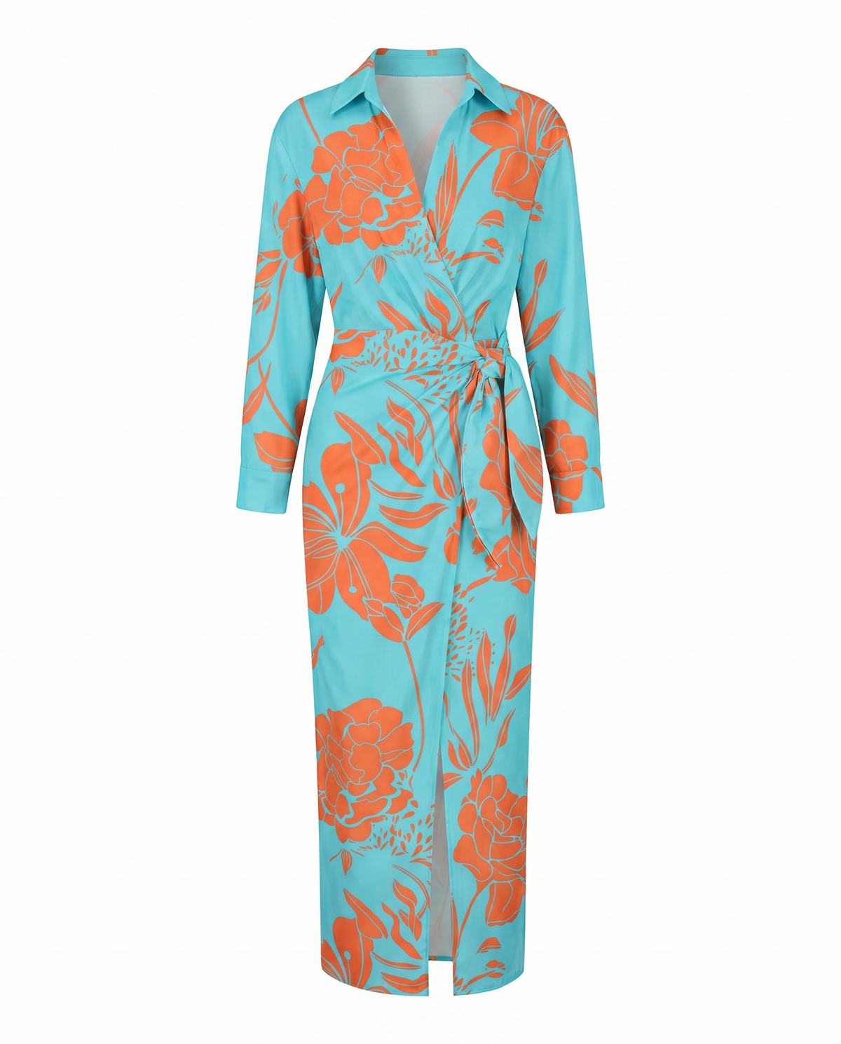 Queensland Leaf-Print Maxi Dress