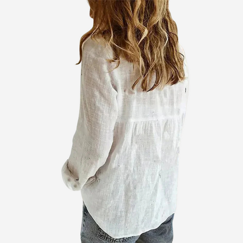 Antalya Linen-Blend Blouse