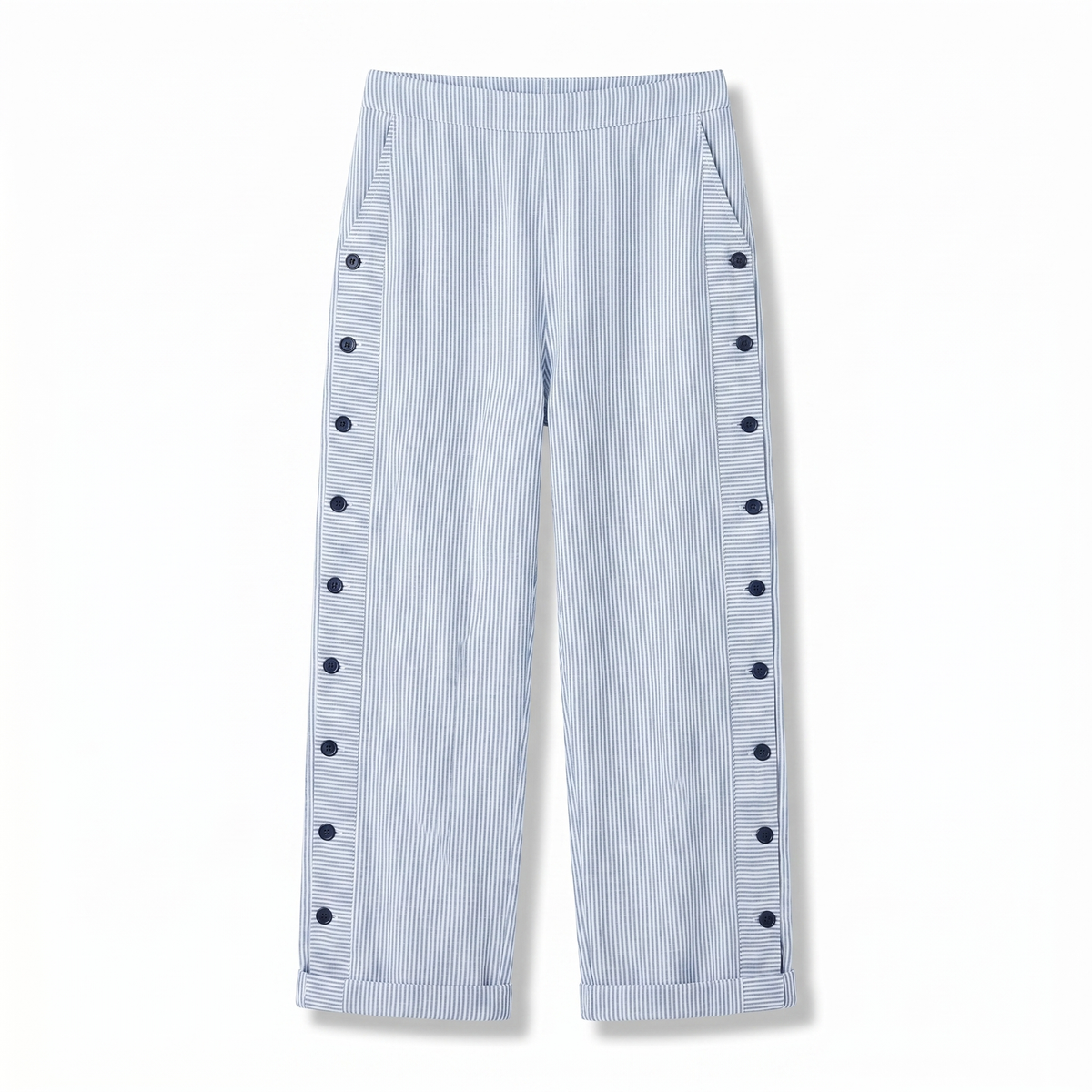 Lily Button-Side Striped Pants