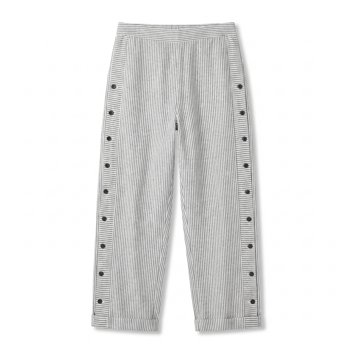 Lily Button-Side Striped Pants