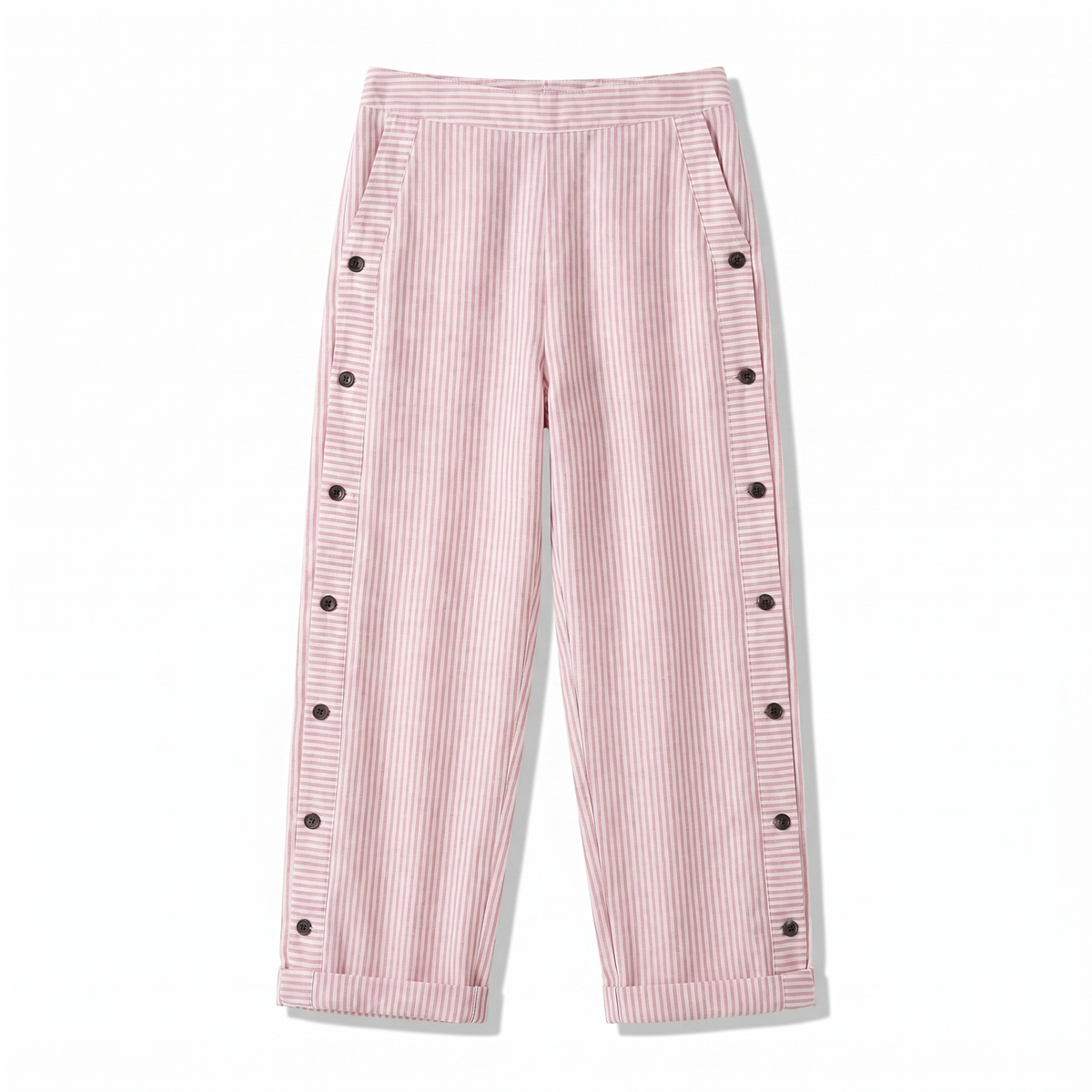 Lily Button-Side Striped Pants